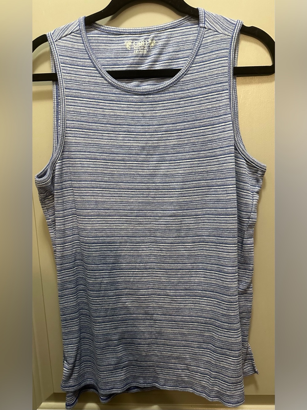 Cato Size 18/20W Blue/White Striped Tank Top EUC